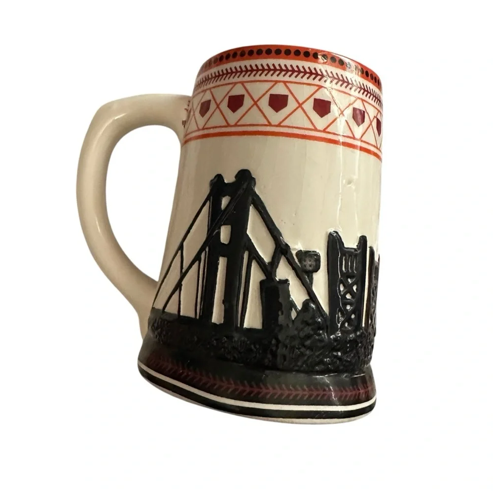Orange and Black Ceramic Mug